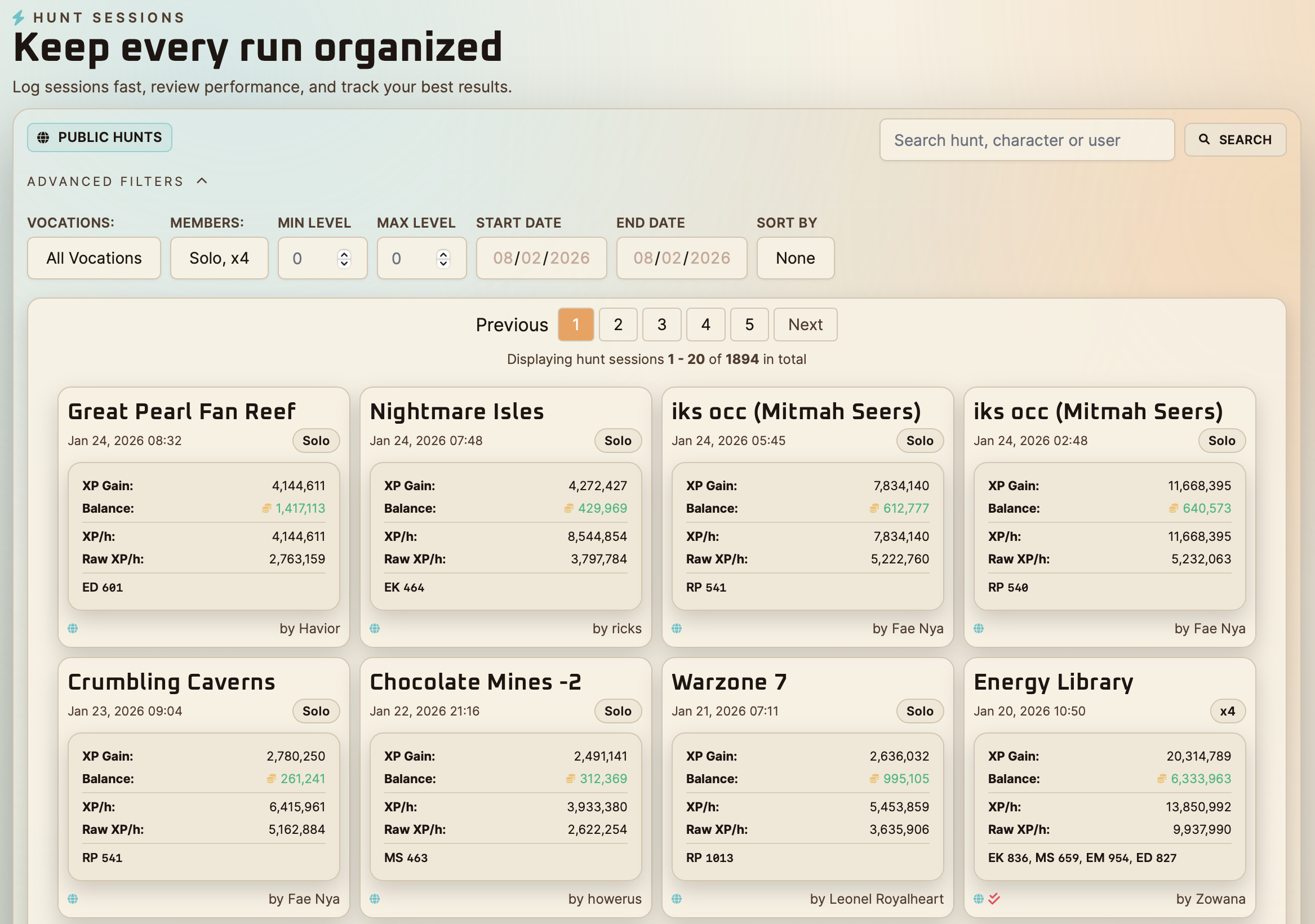 Discover How Others Hunt (Public Hunt Sessions)